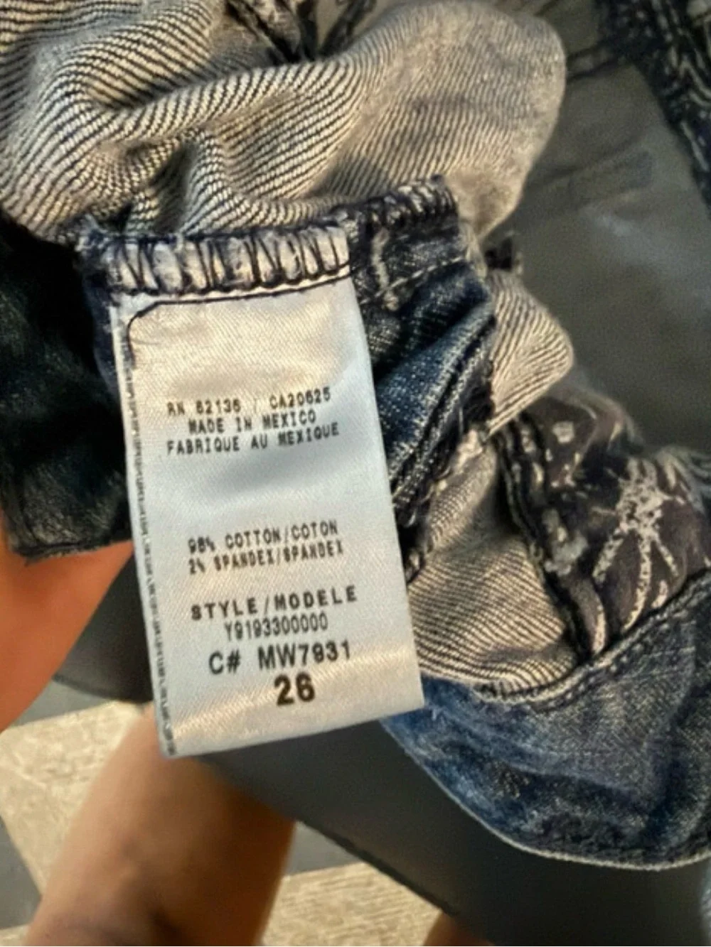 GUESS Distressed Blue Wash Denim Cutoff Shorts